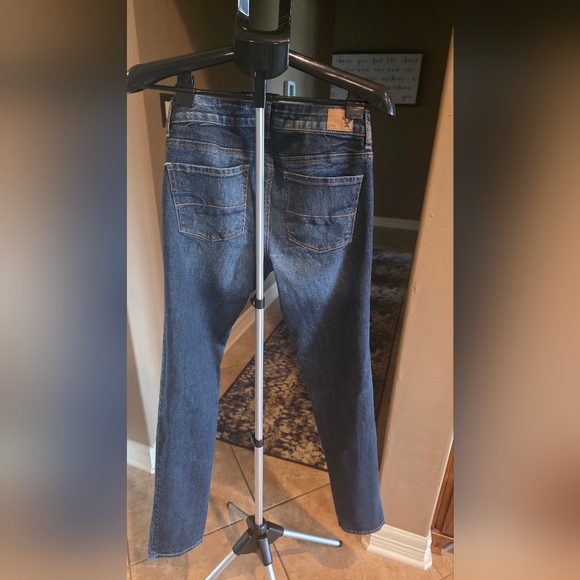 American Eagle Outfitters Women’s Indigo Skinny Supwe Stretch Jeans Sz 8L - Picture 2 of 3